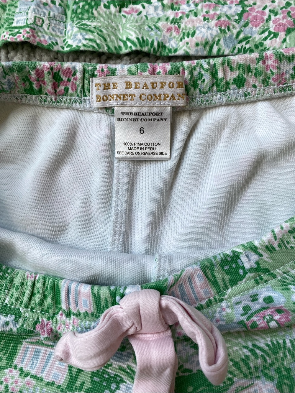The Beaufort Bonnet Company Matching Set size 6 Rare Belmont Blooms Print - Picture 3 of 8